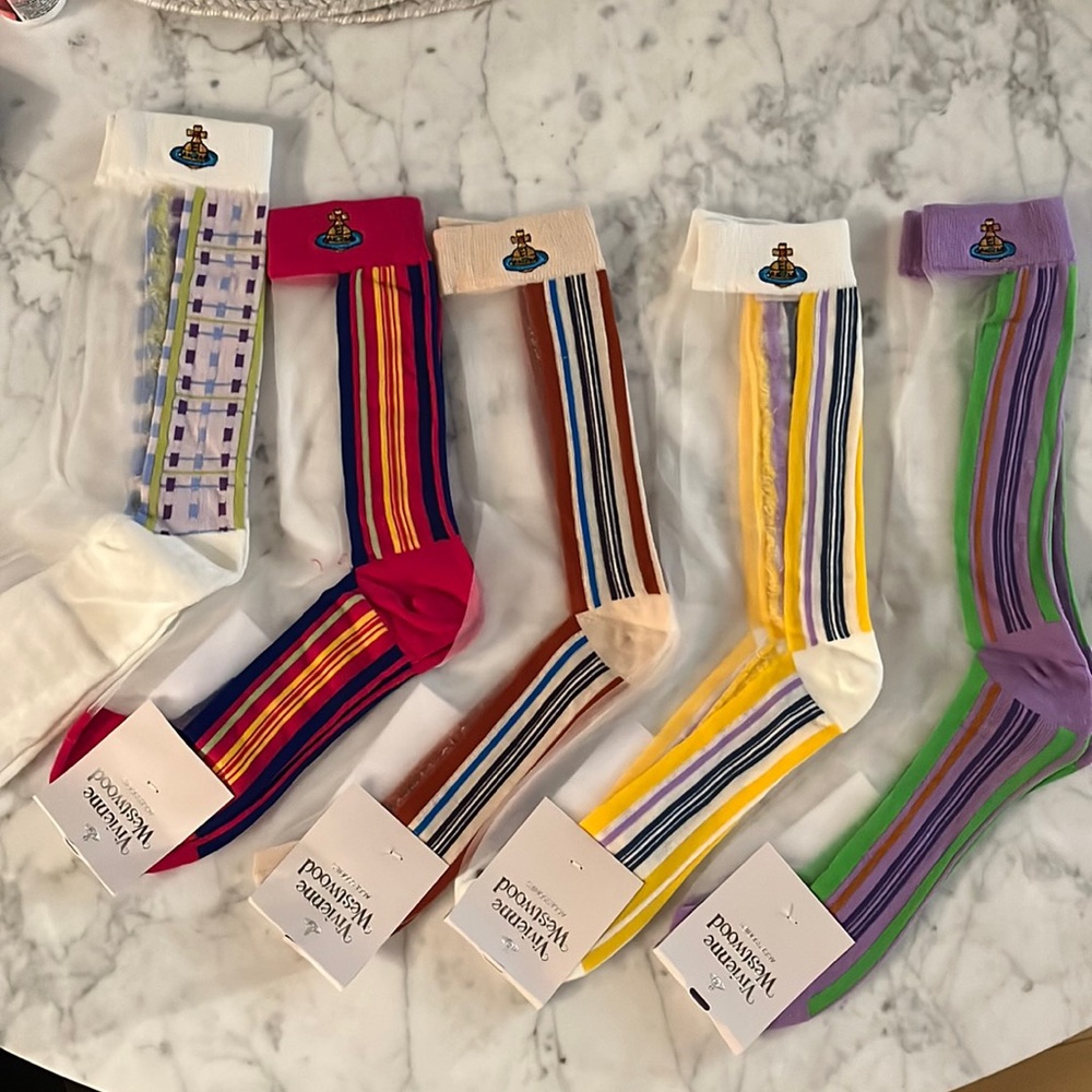 ⭐️HP⭐️Vivienne Westwood Fukuske sheer socks ×5 | NWT - Picture 1 of 10